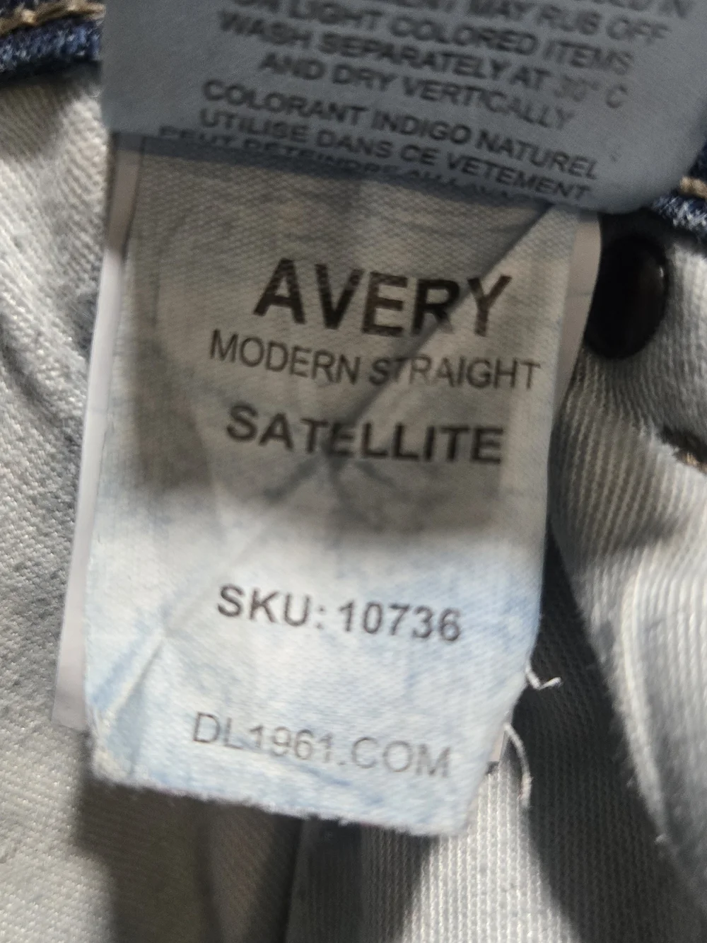 DL1961 Men's Avery Modern Straight Jeans 34x30 Satellite Wash